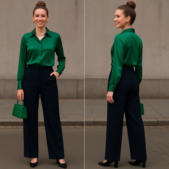 “Vintage St Michael by Marks & Spencer – Made in the UK”.
Wide leg size M - Picture 11 of 11